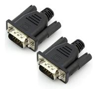 Adaptateur d'affichage virtuel 2X VGA, prise factice mâle EDID, émulateur de fantôme sans tête, plaque de verrouillage