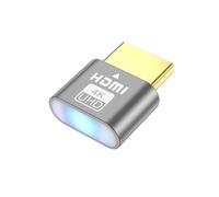 Adaptateur d'affichage virtuel HDMI 4K, dispositif de Streaming, affichage virtuel, adaptateur d'affichage sans fil haute résolution, émulateur, prise factice-Gray (LED)