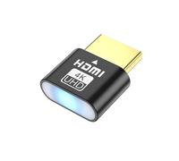 Adaptateur d'affichage virtuel HDMI 4K, dispositif de Streaming, affichage virtuel, adaptateur d'affichage sans fil haute résolution, émulateur, prise factice-Noir (LED)