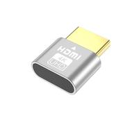 Adaptateur d'affichage virtuel HDMI 4K, dispositif de Streaming, affichage virtuel, adaptateur d'affichage sans fil haute résolution, émulateur, prise factice-Argent