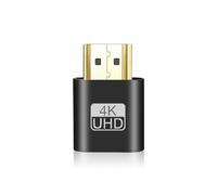 Adaptateur d'affichage virtuel VGA,compatible HDMI,1.4 DDC EDID DUNIPlug,émulateur d'affichage fantôme sans sauna,plaque de verrouillage de carte vidéo - Type Black-None #B