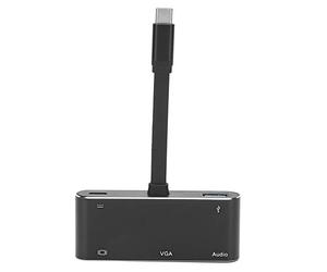 Adaptateur d'agrandissement 5 en 1, USB C vers Hub, Adaptateur de Type C avec 4K, 1080P, 35mm. Audio, USB 30. Et Port de Remplissage de Palladium, contrat pour