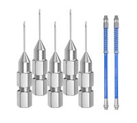 Adaptateur D'aiguille De Graisse - Kit De Buse Pour Pistolet À Graisse Compact Ultra Fin | Injecteur D'adaptateur De Coupleur, Buses D'aiguille De Coupleur Pour Espaces Étroits | Pour