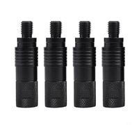 Adaptateur d'alarme de touche pour pêche à la carpe - Connecteur rapide 3/8 - Filetage 3/8 - Alliage d'aluminium - Support pour canne à pêche à la ligne - Noir