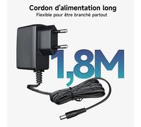 Adaptateur D'Alimentation 12 V 0,5 A 1,8 M, Adaptateur De Commutation Ca Cc (Entrée 100-240 V, Sortie 12 V 0,5 A), Prise De Transformateur À Montage Mural Avec 8 Prises Interchangeables, Hom[Z54]