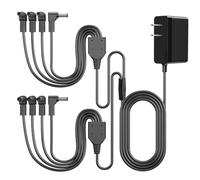 Adaptateur d'alimentation 4,5 V CA DC compatible avec Lemax Lighted Village | Chargeur de rechange pour village de Noël Halloween pour bâtiment lumineux 94566 74227 94563 94564 avec 8 broches