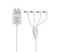 Adaptateur d'alimentation 4,5 V CA DC de rechange pour lumières Lemax - Cordon d'alimentation de 3 m, 4 prises, lumières de village de Noël, Halloween, accessoires de décoration de bâtiment