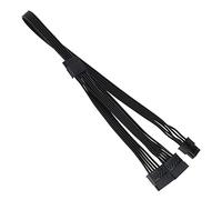 Adaptateur d'alimentation 6 Broches Mâle à 3X 15 Broches Femelle d'interface Disque Dur SATA Câble 1007 18AWG Compatible avec Corsair