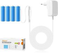 Adaptateur d'alimentation 6 V pour 4 piles AA compatible avec Nuki Smart Lock 3.0/3.0 Pro, guirlande lumineuse, station météo (pas pour flash)