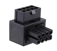 Adaptateur d'alimentation 8 broches pour carte mère CPU Conversion 90 degrés 8 broches femelle vers mâle Adaptateur d'alimentation coudé à 90 degrés