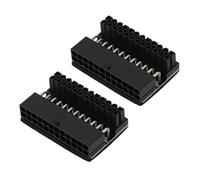Adaptateur d'alimentation ATX 24 Broches Femelle vers 24 Broches Mâle 90 Degrés, Adaptateur ATX 24 Broches 90 Degrés Compatible pour Carte Mère, Carte Mère, Ordinateur de Bureau,