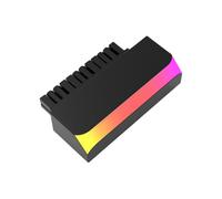 Adaptateur D'Alimentation ATX 24 Broches Vers 90 ARGB pour Carte Mère, Connecteurs de Câble D'Alimentation, Montage Modulaire DIY, Noir