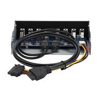 Adaptateur d'alimentation Avant D'Extension de Panneau de Lecteur Optique HUB USB3.0 à 8 Ports pour Ordinateur PC Mac, installé en Position de Lecteur Optique, Extension de