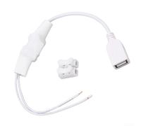 Adaptateur d'alimentation blanc avec cordon de 30 cm 220 V CA vers 5 V DC, transformateur stable à faible chaleur compatible avec la plupart des caméras de surveillance de sécurité sans fil