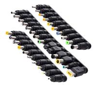 Adaptateur d'alimentation CC - 55 x 21 mm - Kit de pointes universelles - Prise creuse pour l'alimentation - Prise de charge pour ordinateur portable - Convertisseur de tension réglable pour