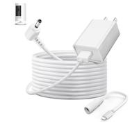 Adaptateur d'alimentation Compatible avec Batterie Ring Stick Up Cam/Plug-in 3e génération/2e génération et caméra Ring Pan Tilt Stick Up - Cordon d'alimentation intérieur/extérieur - Résistant aux