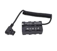 Adaptateur d'alimentation de la Batterie Factice, D Appuyez sur Le Câble d'alimentation enroulé Doublé à Double Face NP pour Les Batteries NP F550 F750 F970