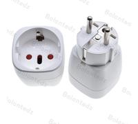 Adaptateur d'alimentation de prise de Conversion de pied rond à deux broches ue 4.8mm, suisse brésil à Euro allemagne France corée, adaptateur de prise de voyage intégré BLANC