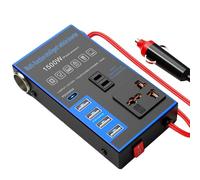 Adaptateur d'alimentation du véhicule - emplacement USB, double sortie | Convertisseur en ligne High Watt, onduleur de puissance portable plus dispositif de charge AC pour smartphones, ordinateurs por