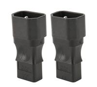 Adaptateur d'alimentation IEC320 C14 à C9, Plug and Play, Prise 6A 250V pour Ordinateur Portable, Serveur PDU, UPS avec Coque en PVC, 2 Pièces