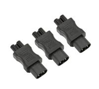 Adaptateur d'alimentation IEC320 C8 à C5, 3 Pièces IEC320 Mâle C8 à Femelle C5 pour Prise UPS de Châssis PDU, Plug and Play, Conducteur en Cuivre