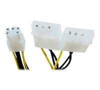 Adaptateur d'alimentation Molex vers PCI-E 6 pins - 25 cm