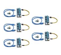 Adaptateur D'alimentation Pci-E 006c, 5 Pièces, Avec Câble D'extension 1x À 16x, Pci-E 6pin Vers Sata, Pour Le Minage