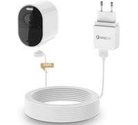 Adaptateur d'Alimentation pour Arlo Ultra,Ultra 2,Pro 3,4,5 avec Câble de Charge Magnétique 9 m + Adaptateur 3.0 (Non Compatible avec Caméras Pro 3)