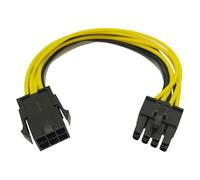 Adaptateur d'alimentation pour Carte PCI Express - Cordon convertisseur à Huit Broches Six Plus Deux Broches, connecteur d'alimentation GPU isolé Robuste prenant en Charge Le