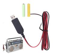 Adaptateur d'alimentation pour éliminateurs de piles AA - Câble source réglable, unité de remplacement d'énergie anti-fuite | Prise de circuit électronique, assemblage de pack compatible USB