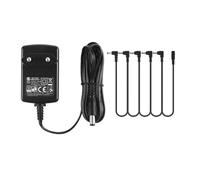 Adaptateur d'alimentation pour pédale de Guitare 9V DC 1,5A avec câble 5 Way Daisy Chain pour pédale d'effets de Guitare, Center Negative