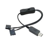 Adaptateur d'alimentation pour ventilateur d'ordinateur USB vers cordon de connexion 4 broches avec câblage de sortie 12 V pour boîtier d'ordinateur et ventilateurs CPU Convertisseur d'alimentation de