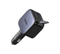 - Adaptateur d'alimentation pour voiture - 60 Watt - PD 3.0, QC 3.0 - 3 connecteurs de sortie (2 x USB-C, USB)