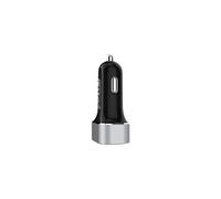 - Adaptateur d'alimentation pour voiture - 63 Watt - 3 A - QC 3.0 - 2 connecteurs de sortie (USB, USB-C)