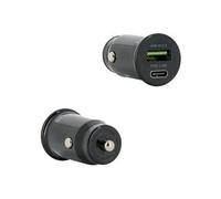 - Adaptateur d'alimentation pour voiture - universel - 25 Watt - 3 A - QC 3.0, PD - 2 connecteurs de sortie (USB-C, USB) - noir