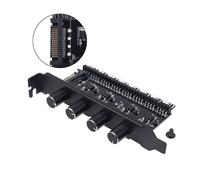 Adaptateur d'alimentation Sata, contrôleur de vitesse, pour boîtier d'ordinateur, Hdd, Vga, Pwm, support Pci, 1/4 boutons de refroidissement