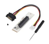 Adaptateur d'alimentation SATA pour port SSD M.2Key M, carte riser PCI-E4X avec indicateur LED, résistance aux hautes températures, installation