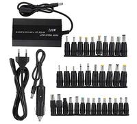 Adaptateur d'alimentation Universel 120W, Transformateur de Puissance Réglable AC-DC 12V-24V avec 34 Embouts D'adaptateur DC et Adaptateur de de Voiture pour Ordinateur