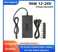 Adaptateur d'alimentation universel pour ordinateur Portable, 96W, 12V, 15V, 16V, 18V, 19V, 4,5a, 20V, 24V, pour Toshiba Hp, Asus, Acer, Sony, Lenovo 96W 8DC EU Cable