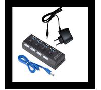 Adaptateur D'Alimentation USB 3.0 4 Ports Multi USB Splitter Hub 3.0USB Hub 50cm Câble Hub Station D'Accueil EU