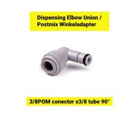 Adaptateur d'angle Postmix 3/8POM conecteur x 3/8 tube 90°