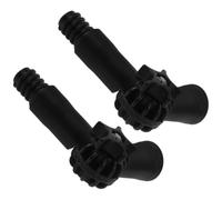 Adaptateur d'Angle pour Manche à Balai, Embout Fileté Standard Noir 2Pcs | Accessoire en Plastique, Compatibilité Polyvalente pour Nettoyage et Peinture, Décoration Halloween