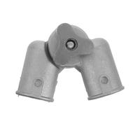 Adaptateur D'angle Rotatif pour Manche de Balai et Serpillière 22 MM | Alliage D'aluminium Argenté, Raccord Rotatif à 360°, pour Nettoyage de Gouttières et Peinture