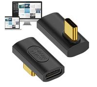 Adaptateur d'angle type C C 8 K - Adaptateur USB 4.0 haute définition de 40 Gbps - Adaptateurs pour ordinateur portable pour transmission rapide pour l'école, les voyages, les voyages d'affaires