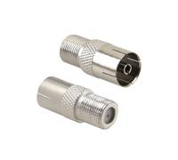 Adaptateur d'antenne femelle à femelle Adaptateur de type F femelle vers TV coaxiale femelle Convient pour câbles d'extension, DVB-T 2, antenne SAT, antenne plate, LNB, BNC, TV et
