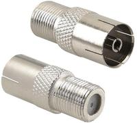 Adaptateur d'antenne femelle à femelle Adaptateur de type F femelle vers TV coaxiale femelle Convient pour câbles d'extension, DVB-T 2, antenne SAT, antenne plate, LNB, BNC, TV et
