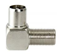 Adaptateur d'antenne Fiche F F Female - Coax Mâle (IEC) Argent (Vendu par 10)