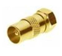 Adaptateur d'antenne Fiche F F mâle - Coax Mâle (IEC) GOLD G