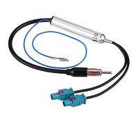 Adaptateur d'antenne stéréo pour autoradio Double Fakra vers câble Din mâle système d'antenne de diversité pour véhicules avec Double connecteur Fakra Plastique métal 46 cm 1