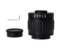 Adaptateur d'appareil photo 0,35X/0,5X/1X C-Mount pour microscopes de la série stéréo, compatible avec les ports photo CX et modèles T490, support de capteur de 2/3" à 1" (1X)